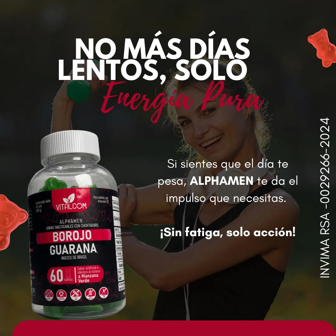 AlphaMen Power Gummies – Energía, Fuerza y Rendimiento en cada gomita