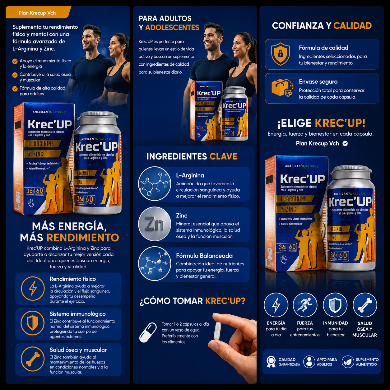 KREC'UP – Suplemento Masculino de Energía y Rendimiento
