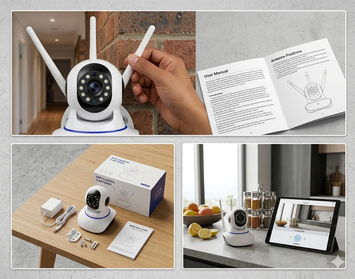CÁMARA WIFI 3 ANTENAS – VISIÓN INTELIGENTE