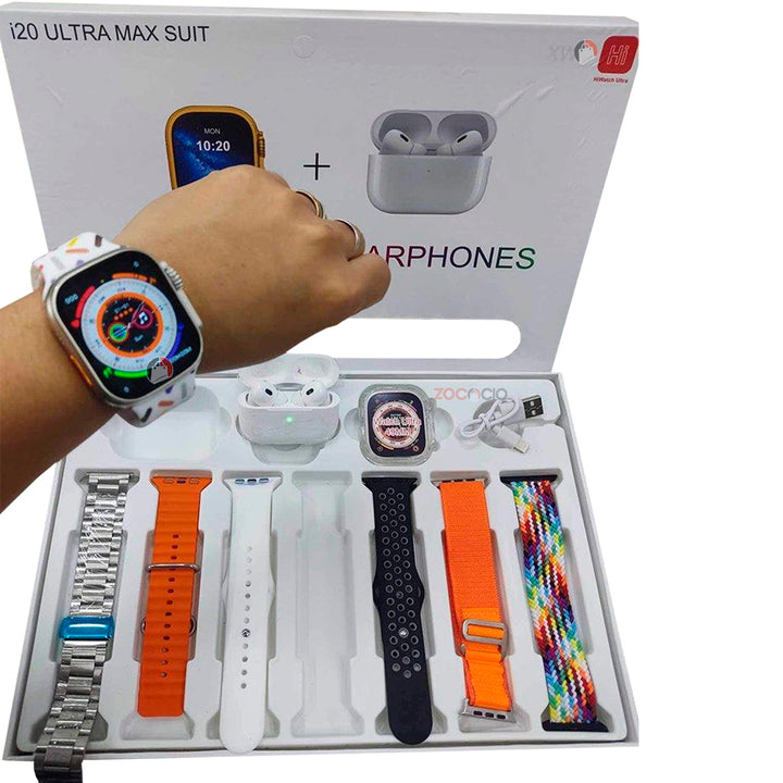 Reloj Inteligente (10 en 1) con Protector Case + Audífonos GRATIS - H20 Ultra 2 Max Suit